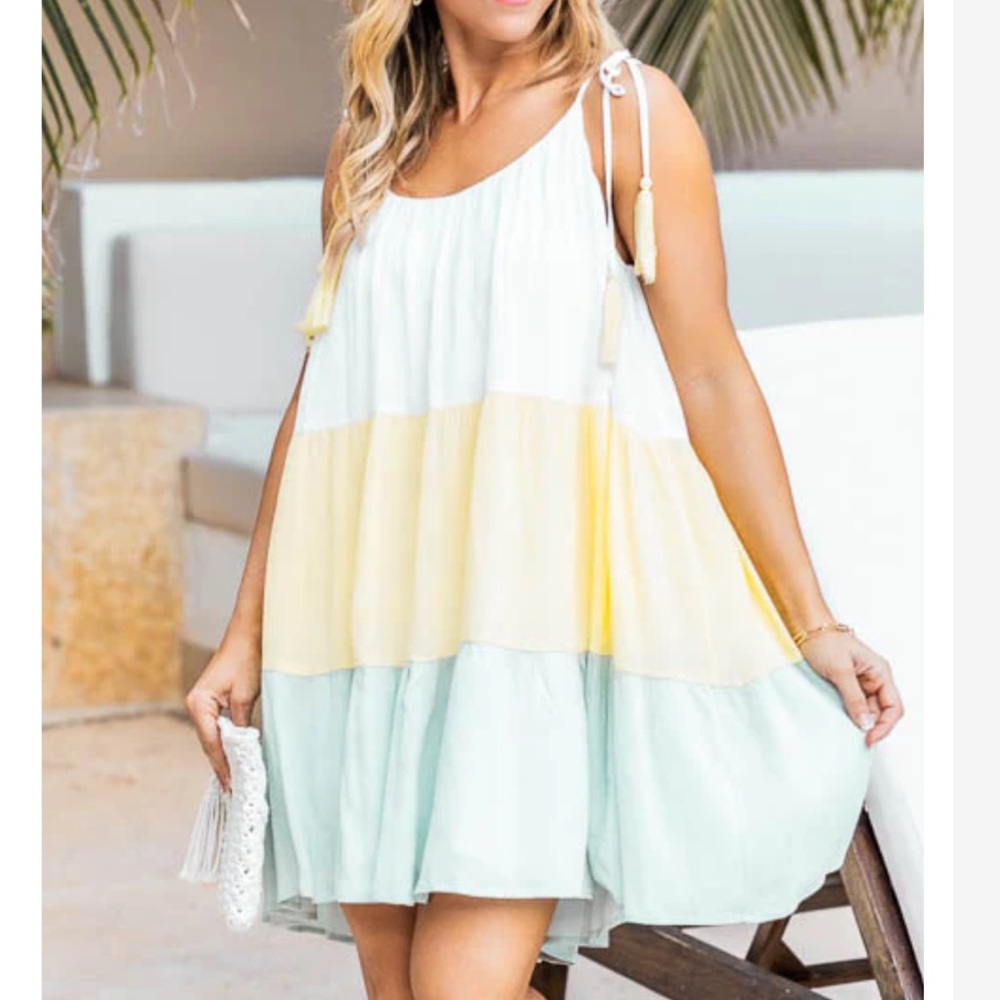Color block mini dress